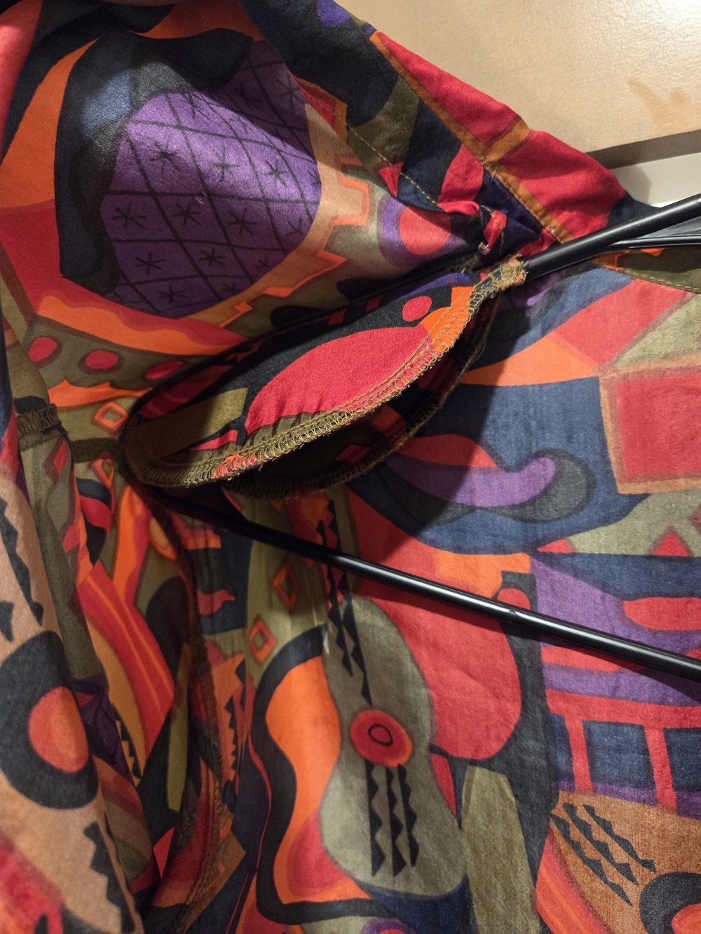 Vintage Abstract 2-Piece 100% Silk Set Size M Stunt Collections - Picture 9 of 14